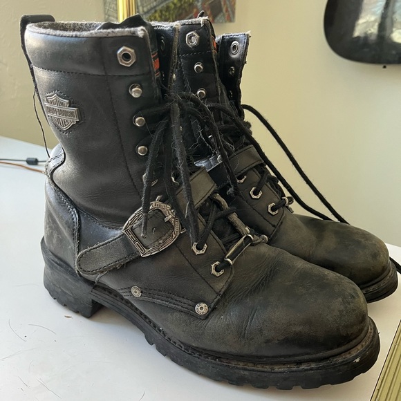 Vintage Harley Davidson Motorcycle Boots - Picture 1 of 3